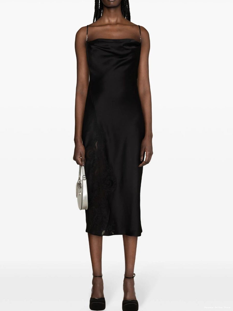 Cheap dress Barocco-lace midi Versace Women satin 0415
